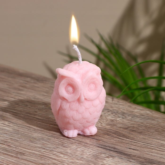 Свеча  Свеча "Сова" 5х5х6 см, соевый воск МИКС