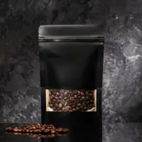 Пакет Zip-lock Крафт с прямоугольным окном,черный,12 х 20 х 4 см Пакет Zip-lock Крафт с прямоугольным окном,черный,12 х 20 х 4 см