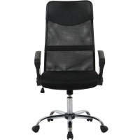 Кресло BN_Hg_EChair-588 TTW сетка/ткань/кожзам черный хром