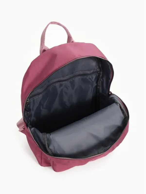 Рюкзак городской, с косметичкой, 5 карманов, бордовый