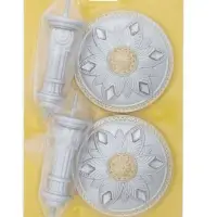 Держатель для штор CAPPIO KS032, d=98 мм, цвет серебро с золотом, 2 шт.