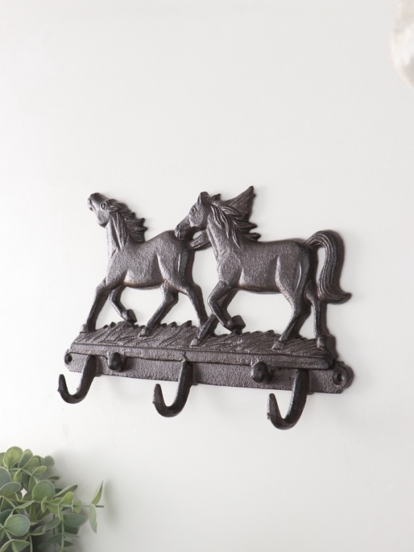 Крючки декоративные чугун Крючки декоративные чугун "Двойка коней" 30х4х18 см