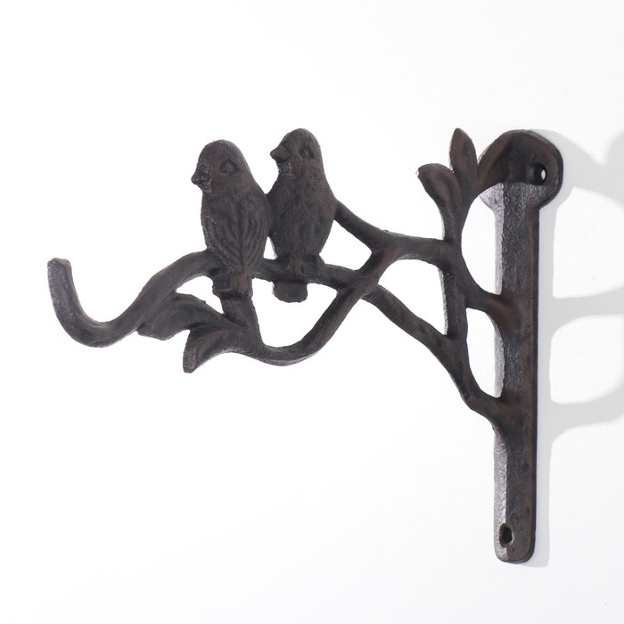 Крючок декоративный металл подвесной Крючок декоративный металл подвесной "Две птички на веточках" 17х23 см