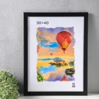 Фоторамка для фото 30&times;40 см, FIBO, мдф, (пластиковый экран), чёрный