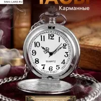 Часы карманные &laquo;Классика&raquo;, кварцевые, цепочка l-37 см, d=4.5 см