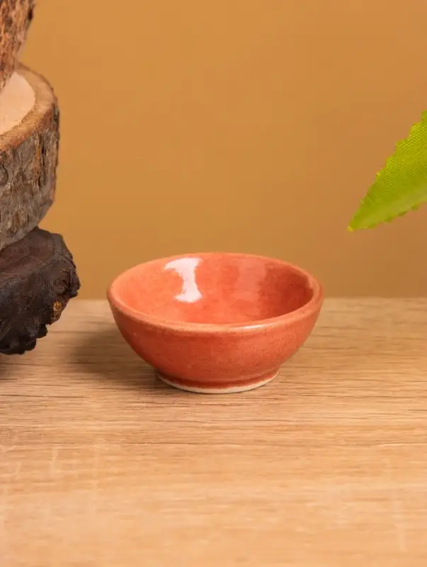 Соусник, 4.5×4.5×2 см, керамика, красный