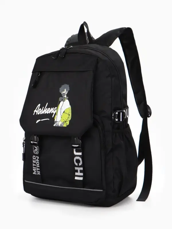 Рюкзак 31*14*45 см, 1 отд, 5 н/карм, Рисунок, черный