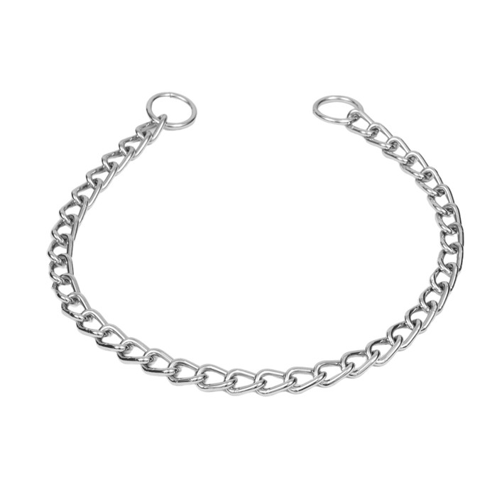 Ошейник - удавка металлический однорядный, 70 см, толщина проволоки 4 мм Ошейник - удавка металлический однорядный, 70 см, толщина проволоки 4 мм