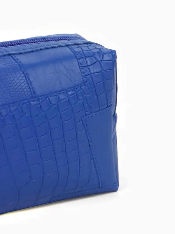 Косметичка дор Одноцвет, 16*5*10, отдел на молнии, синий