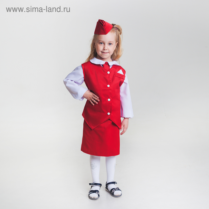 Карнавальный костюм  Карнавальный костюм "Стюардесса", рост 122-130 см, цвета МИКС