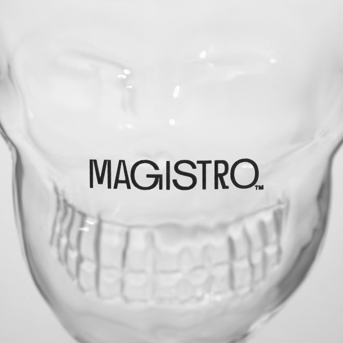 Набор стопок - шотов стеклянных с двойными стенками Magistro &laquo;Череп&raquo;, 150 мл, 8&times;8,5 см, 2 шт
