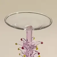 Бокал для вина SL-Home &laquo;Ёлочный&raquo;, 370 мл, 8.5&times;20.8 см, стекло, прозрачный, розовый