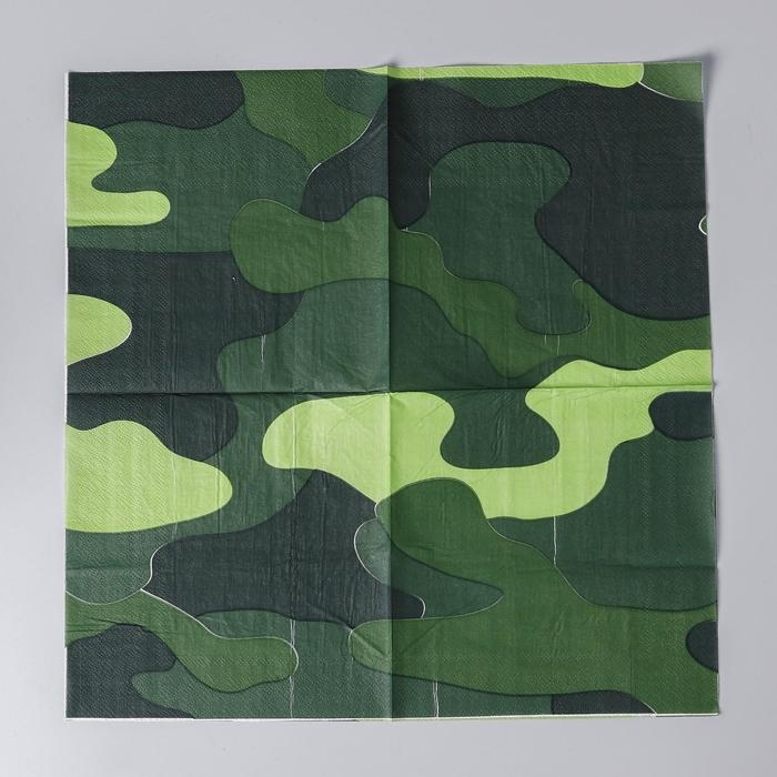 Салфетка бумажная «Милитари», набор 12 шт.