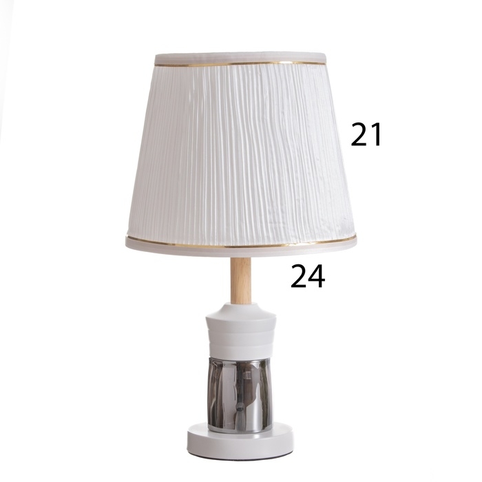 Лампа настольная Лампа настольная "Луиза" 1х40Вт Е27 1х5Вт LED черный/дымчатый 25х25х43см