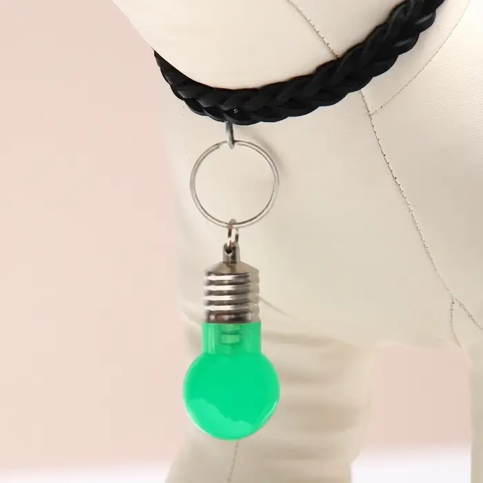 Световой маячок на ошейник, для больших и средних собак, фасовка 12 шт., пластик, металл, зелёный