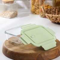Контейнер из жаропрочного стекла с крышкой Cook and Freeze, 650 мл, 17,5×13×6 см, цвет МИКС