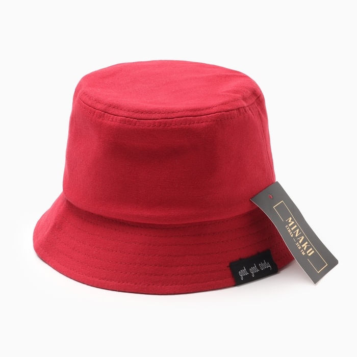 Панама детская Панама детская "Классика" MINAKU цвет красный, р-р 52