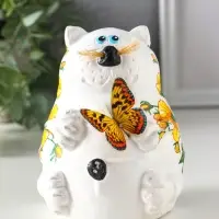 Копилка "Кот с букетом" 13,5х11х13,5 см Копилка "Кот с букетом" 13,5х11х13,5 см