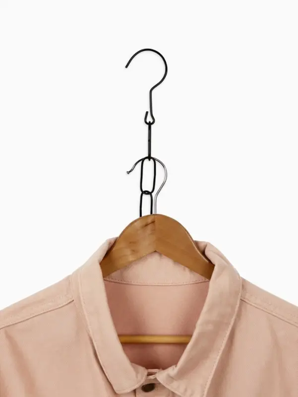 Цепочка-держатель для плечиков, звенья 4.7&times;1.8 см, L=110 см, чёрная