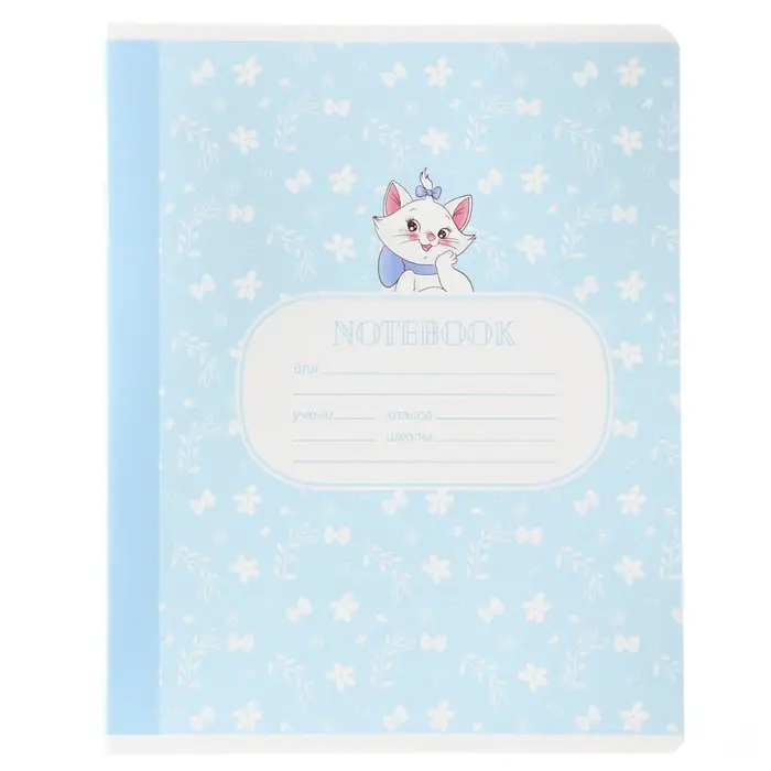 Тетрадь в линейку 18 листов, 5 видов МИКС, обложка мелованный картон, &laquo;Коты аристократы&raquo;