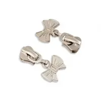 Бегунок для молнии &laquo;Трактор&raquo;, №5, &laquo;Бант&raquo;, 10 шт., цвет никель