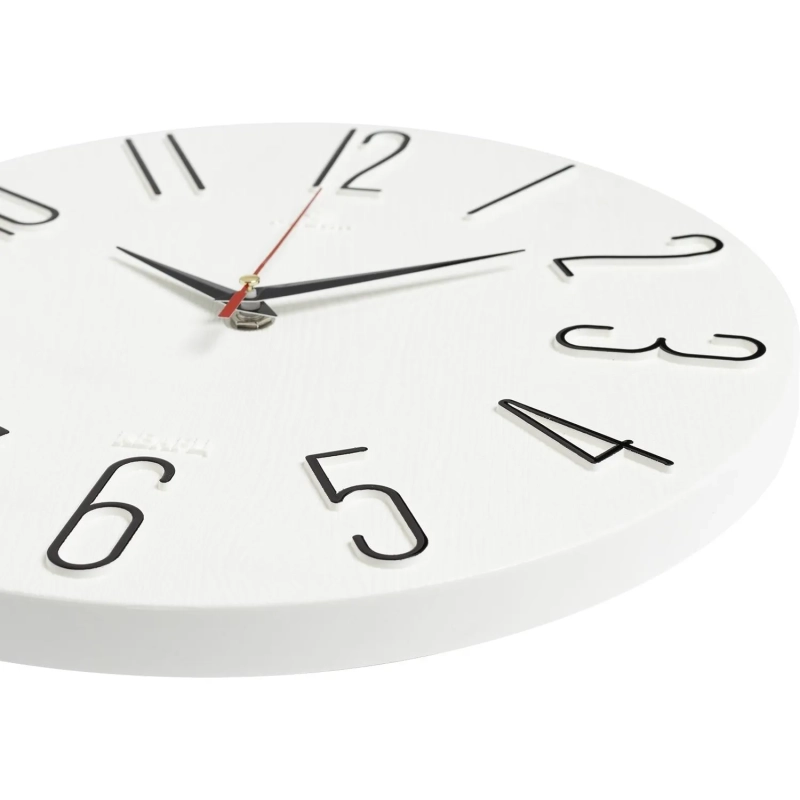 Часы настенные d=30см, корпус  белый+черный Классика арт.3010-001