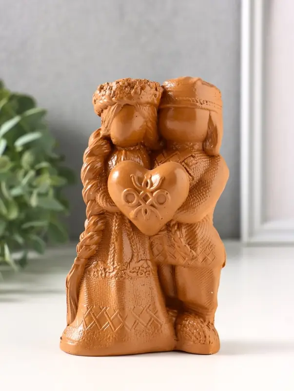 Фигурка &laquo;Оберег неразлучники&raquo;, 14&times;8&times;5.5 см, красная глина