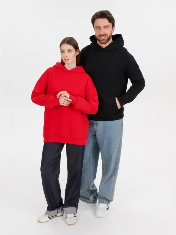 Худи оверсайз унисекс Outshine, красное, размер XS/S Худи оверсайз унисекс Outshine, красное, размер XS/S