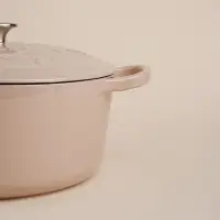 Кастрюля чугунная SL Home, 4.2 л, d=24.5 см, h=11 см, с крышкой, эмалированное покрытие, индукция, бежевая