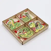 Елочные игрушки &laquo;Змея&raquo;, в деревянной подарочной упаковке, 12 шт.