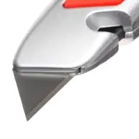 Нож универсальный трапециевидный 18 мм, фиксатор, 3 штуки запасных лезвий, Zinc-alloy, TOP