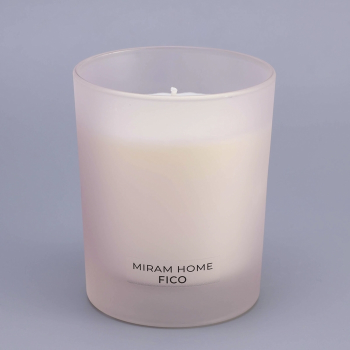 Свеча ароматическая в стекле  Свеча ароматическая в стекле "FICO", карамель, инжир и амбра, 200 г