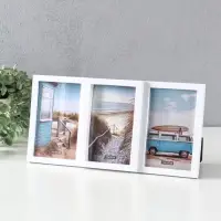 Фоторамка - коллаж на 3 фото 10&times;15 см &laquo;Трио&raquo;, пластик, 16.5&times;33.5 см