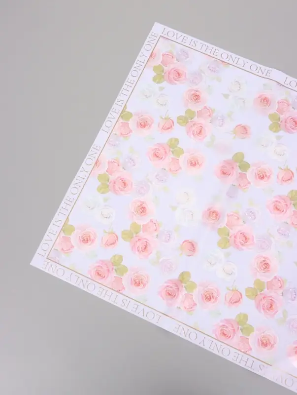 Пленка для цветов, &laquo;Розы&raquo;, светло-фиолетовая, 57&times;57 см