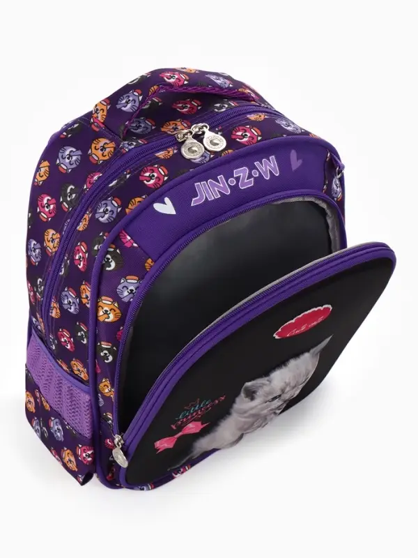 Рюкзак школьный для девочки, с эргономичной спинкой, с пеналом, 30&times;12&times;36 см, разноцветный