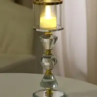 Стеклянный подсвечник на 1 свечу &laquo;Хрустальное небо&raquo;, 22.2&times;7.8&times;7.8 см