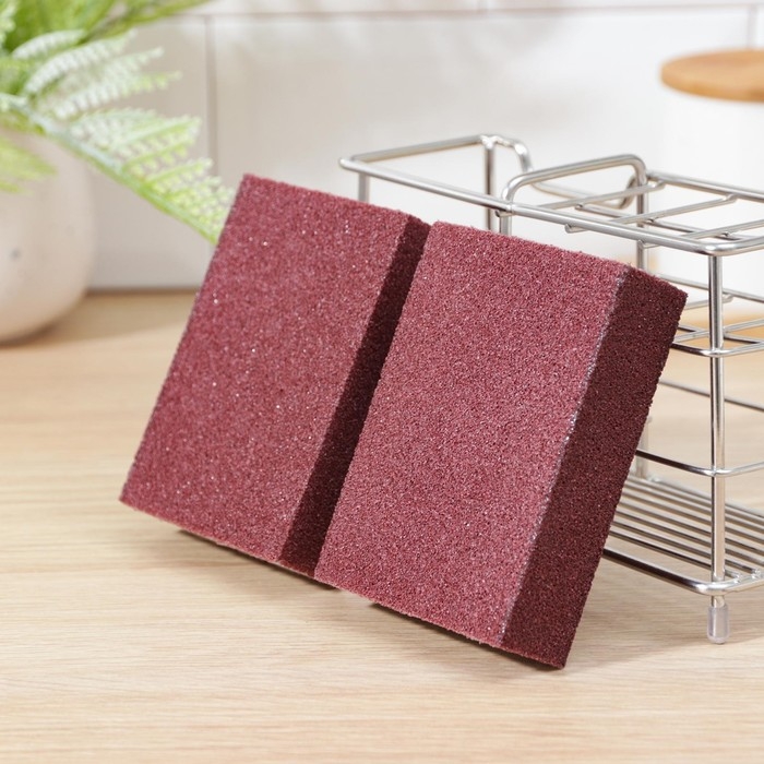 Губки для посуды Raccoon «Чудо-губка», 2 шт, чистящие,10,5×7×5 см Губки для посуды Raccoon «Чудо-губка», 2 шт, чистящие,10,5×7×5 см