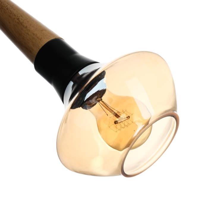 Светильник Светильник "Джон" 1х40Вт Е27 черный/коричневый 17,5х15,5х42(142)см