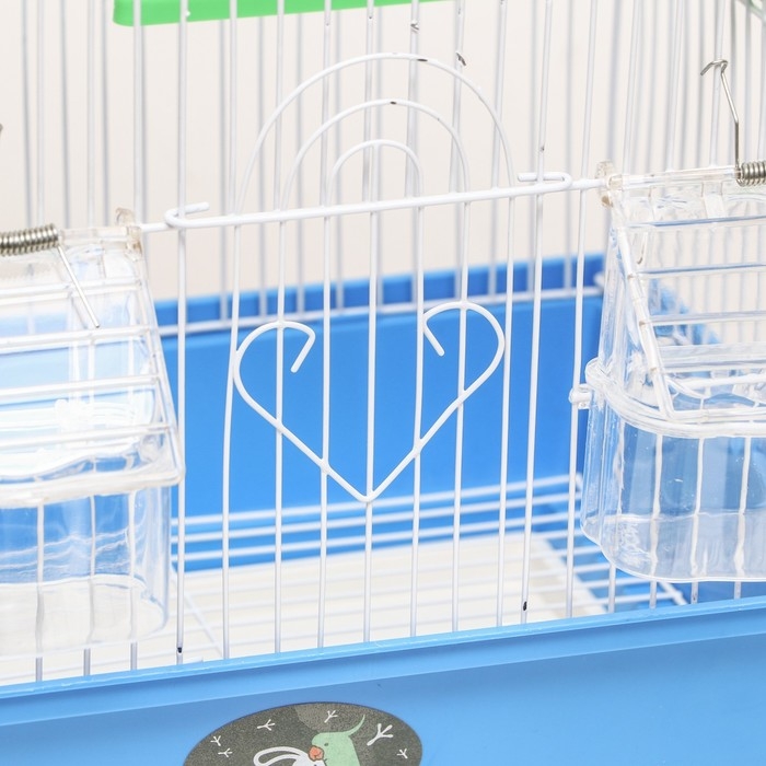 Клетка для птиц укомплектованная Bd-1/3c, 30 х 23 х 39 см, синяя Клетка для птиц укомплектованная Bd-1/3c, 30 х 23 х 39 см, синяя