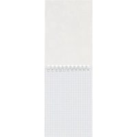 Блокнот Принты А6 60л, клетка, обл. мел. картон, спираль,Цветы