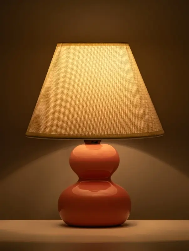 Лампа настольная RISALUX &laquo;Дуэт&raquo;, E14, 40 Вт, розовая, 18.5&times;18.5&times;24 см