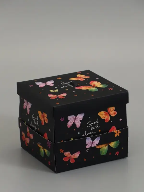 Коробка подарочная "Бабочки, Всегда" 14,5 х 14,5 х 12,7 см