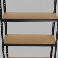 Стеллаж металлический для склада напольный, 5 полок, 180&times;90&times;40 см, чёрный