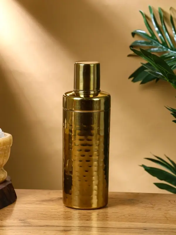 Шейкер "Золото" нержавеющая сталь 7х7х23 см