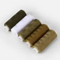 Нитки, 40/2, 183 м, набор 5 шт., хаки, зелёные