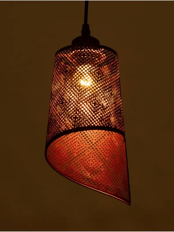 Светильник потолочный BayerLux &laquo;Манчестер&raquo; (Узор), 1&times;40 Вт, Е27, черный, 12.5&times;12.5&times;24+100 см