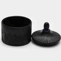 Сахарница Доляна Chess. King, 400 мл, 10.5&times;13.7 см, стекло, чёрная