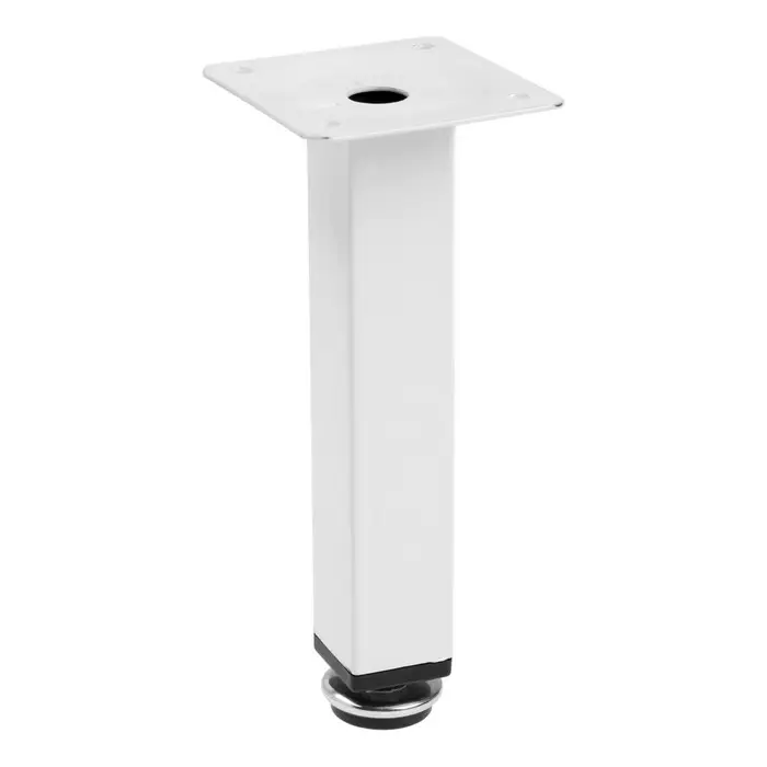 Опора квадратная OKV001WH ТУНДРА, d=25х25 мм, H=150 мм, цвет белый, 4 шт