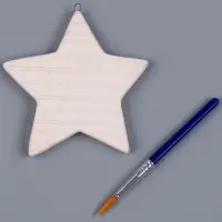 Ёлочная игрушка под раскраску &laquo;Звезда&raquo;, с подвесом