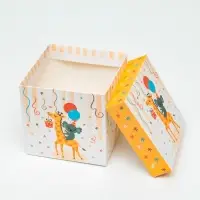 Коробка Самосборная "Детская" Жираф 10х10х10 см